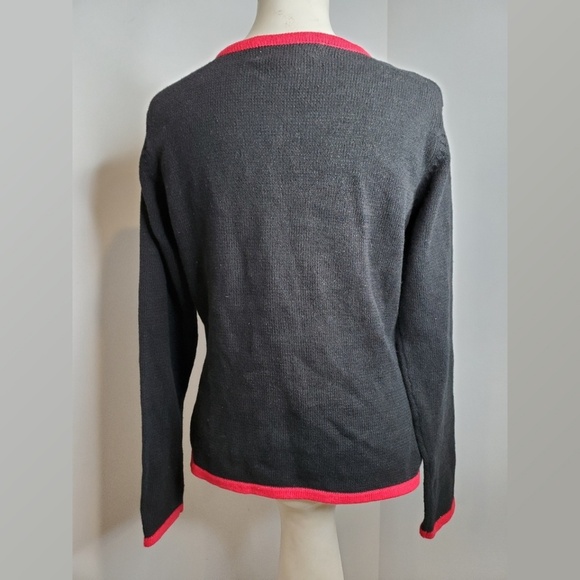 Heirloom Collections Poinsettia Beaded Cardigan - Picture 3 of 7